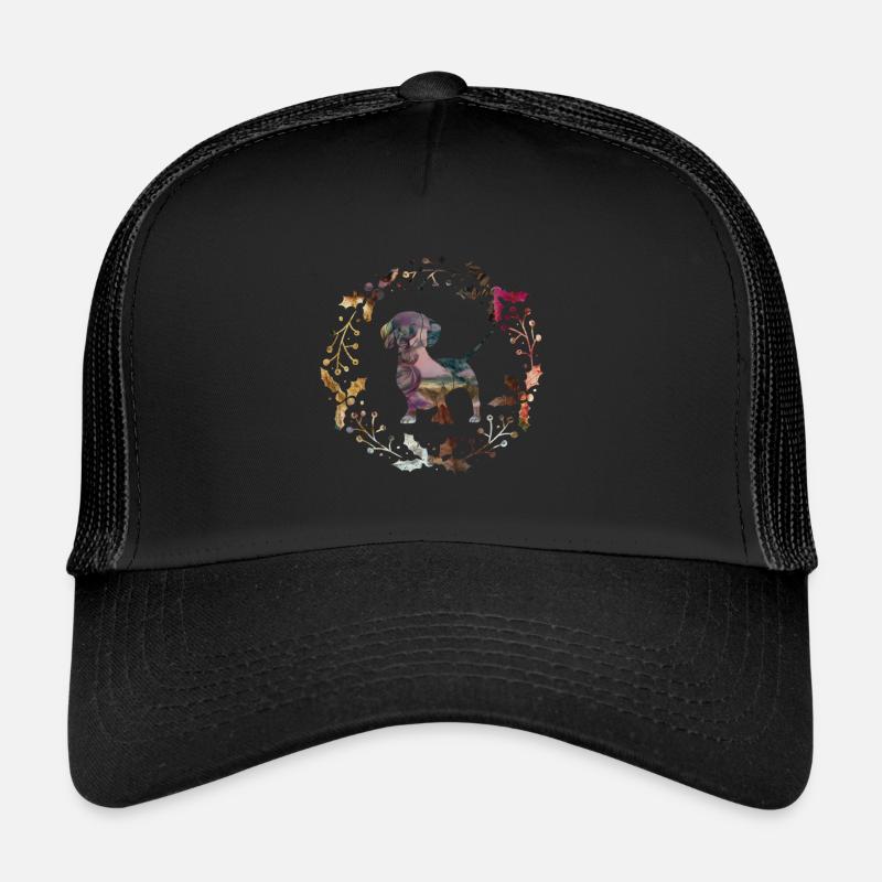 dackel - Trucker Cap - Schwarz/Schwarz