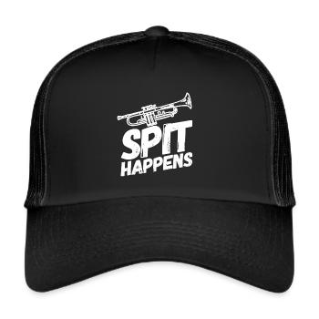 Trompette Trompettes Trompette Spit - Casquette trucker  - noir/noir - Devant