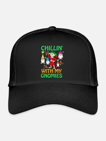 Joyeux Noël, Joyeux Noël, Joyeux Noël - Casquette trucker  - noir/noir - Devant