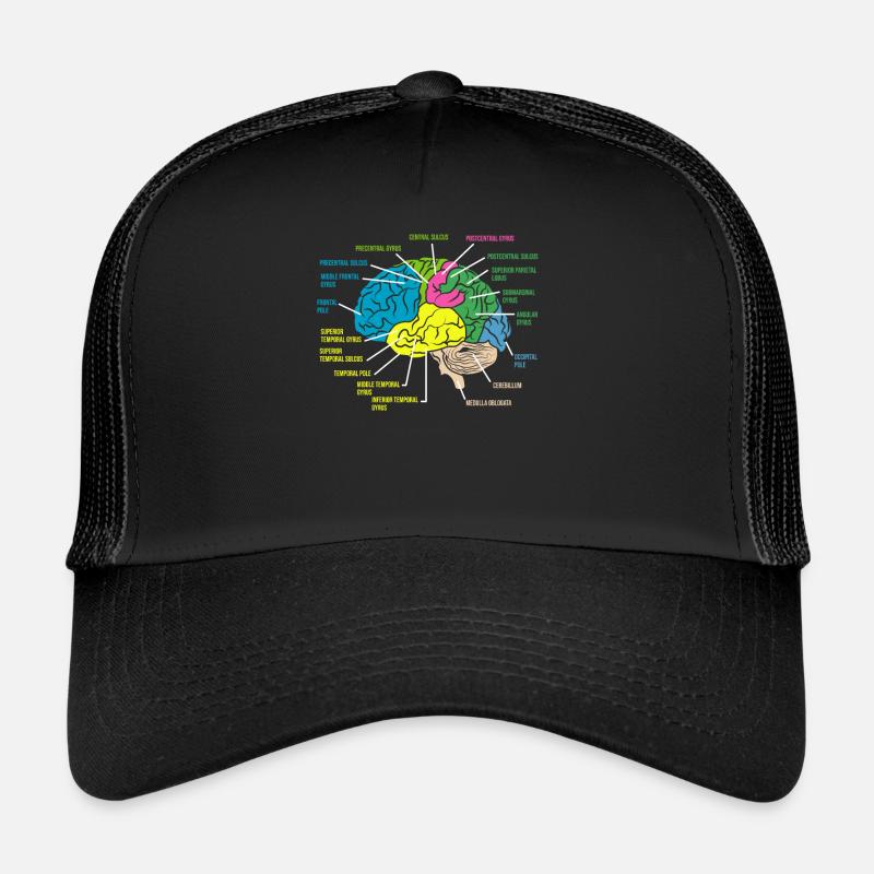 Psychologe Anatomie - Trucker Cap - Schwarz/Schwarz