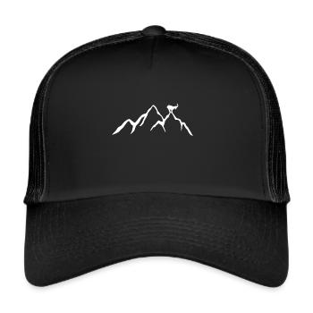 Mountain with ibex - Trucker Cap - black/black - Front