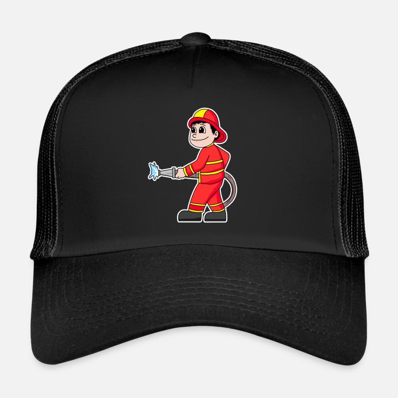 Feuerwehrmann - Trucker Cap - Schwarz/Schwarz