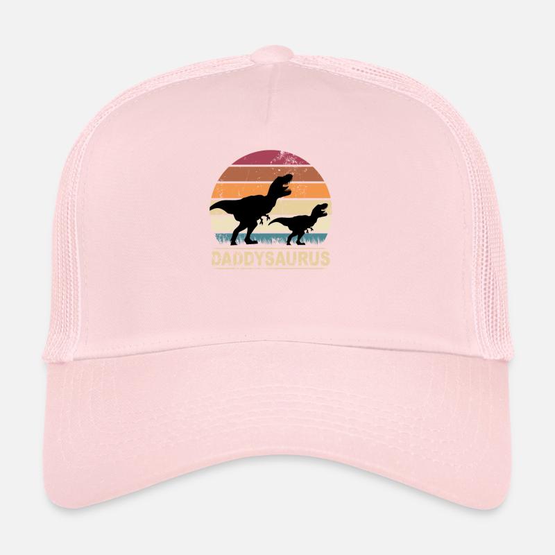 Papa Dino Retro Daddysaurus Father's Day Gift Trucker Cap