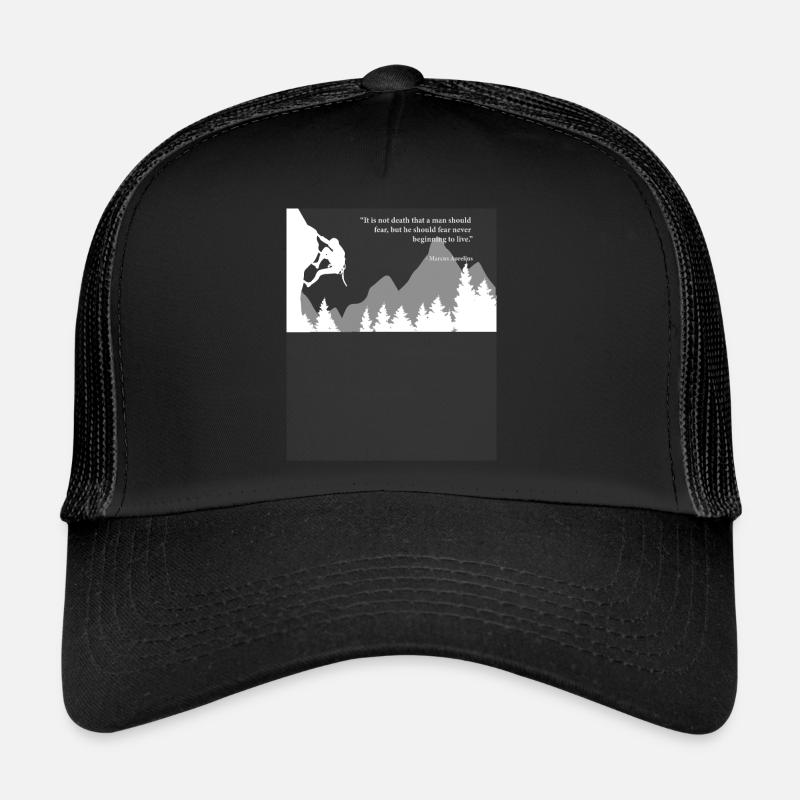 Commencez à vivre, citation stoïcienne de Marcus Aurelius Casquette trucker 