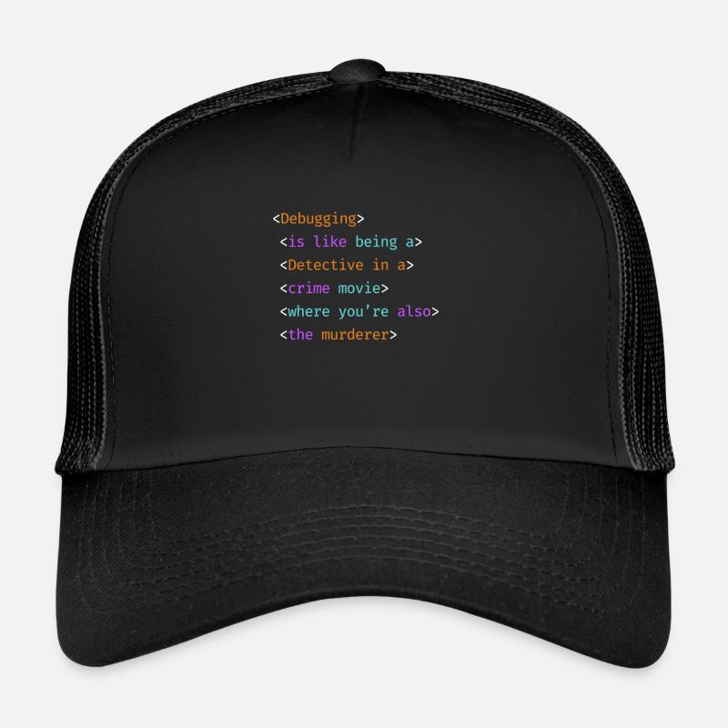 99 petits bugs dans le codage du programmeur de code Casquette trucker 