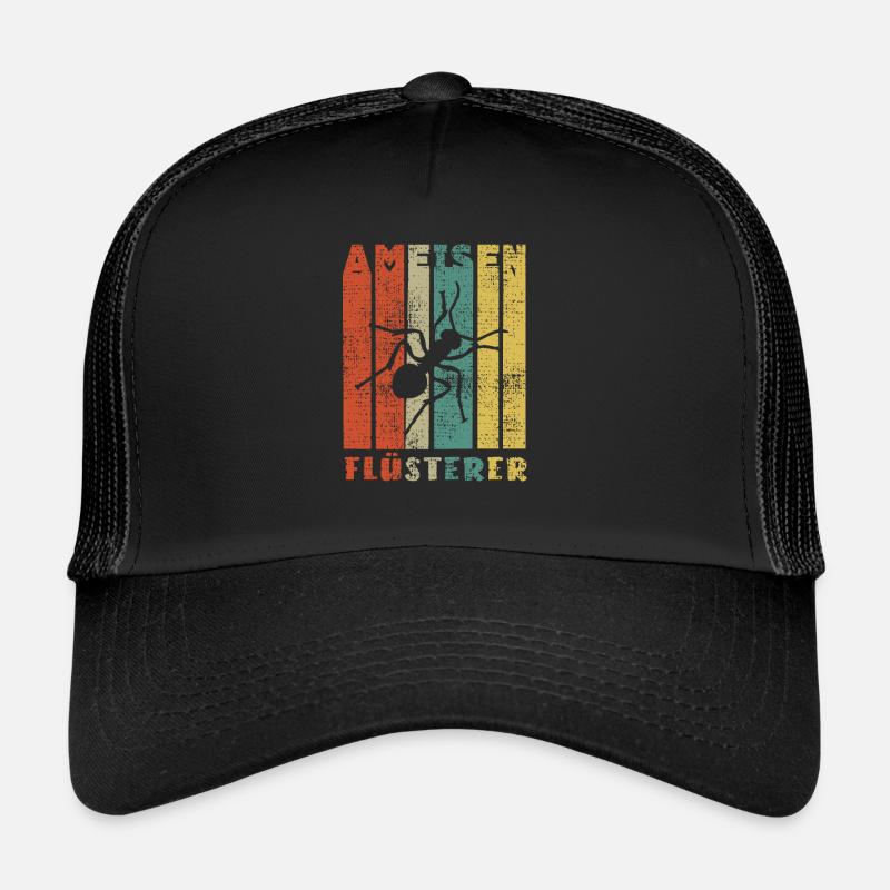 Ameisen Ameise Insekt Tier Spruch Geschenkidee - Trucker Cap - Schwarz/Schwarz