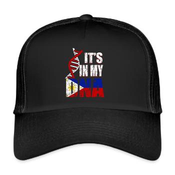 Philippinische DNA - Trucker Cap - Schwarz/Schwarz - Vorne