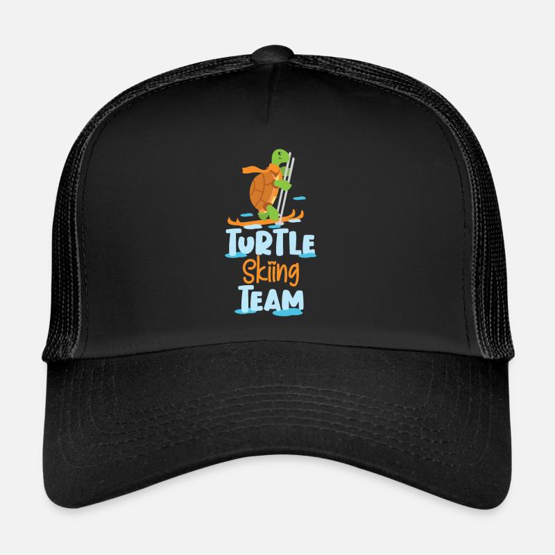 Turtle Ski Skiing Ski Holiday Gift Trucker Cap