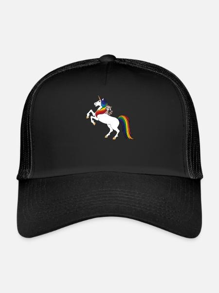 Raton laveur - Casquette trucker  - noir/noir - Devant