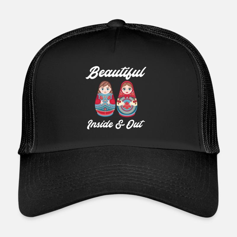 Beautiful Inside & Out Matryoshka Babushka Trucker Cap