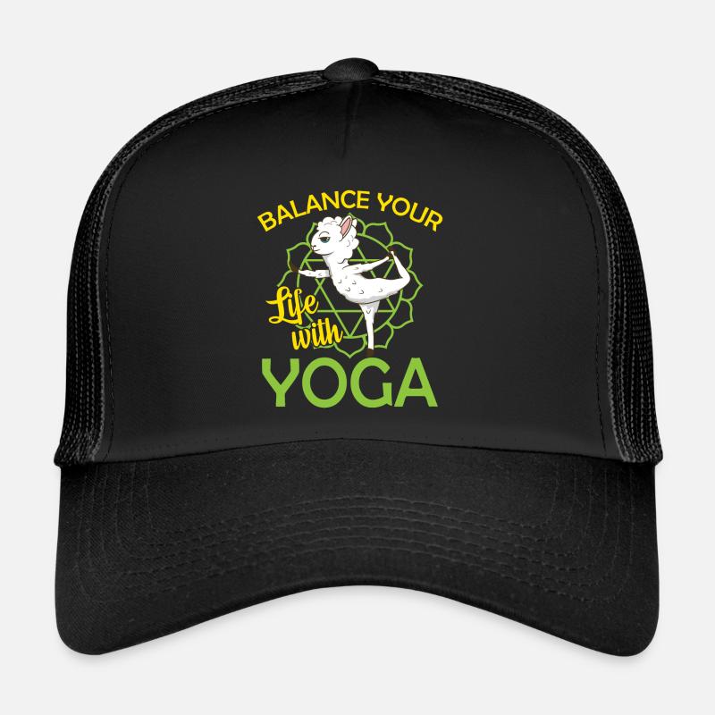 Yoga Schaf Bunt Spruch Trucker Cap