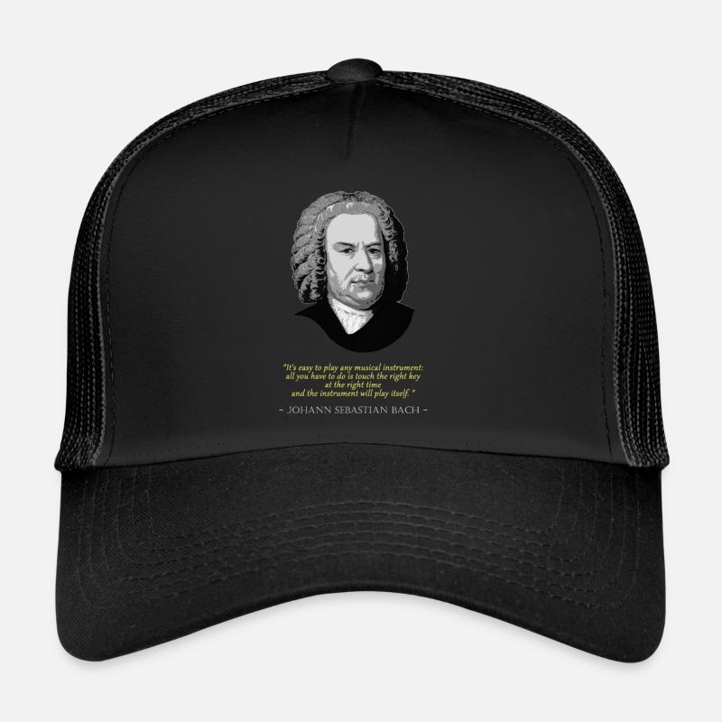 Johann Sebastian BachZitat - Trucker Cap - Schwarz/Schwarz