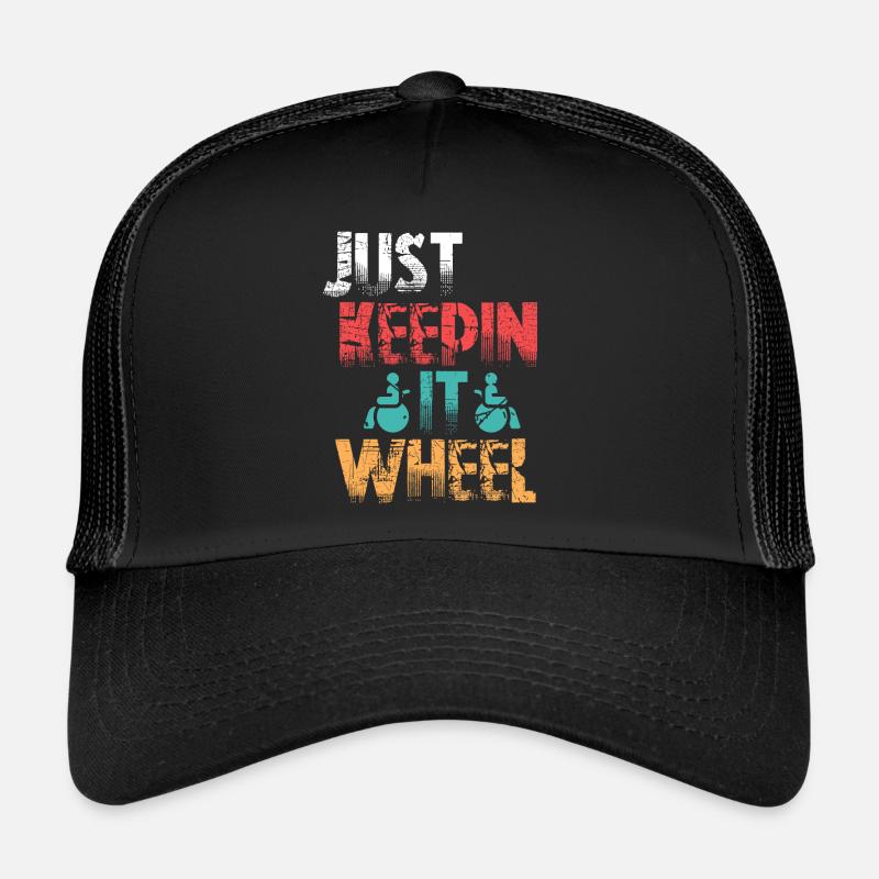 Rollstuhlfahrer Rollstuhl Trucker Cap