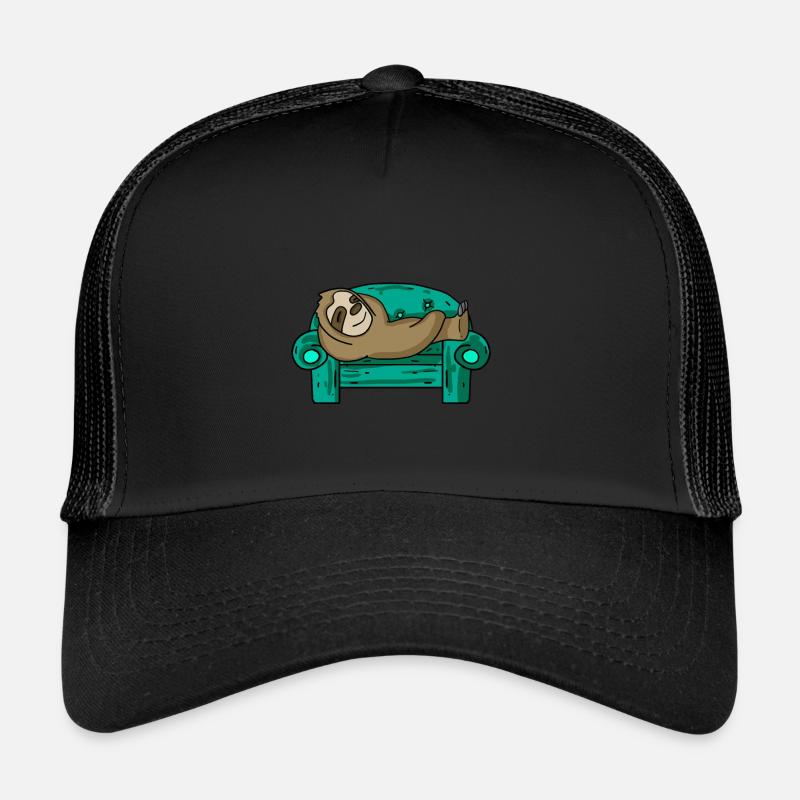 Faultier lustig auf Sofa Geschenk Trucker Cap