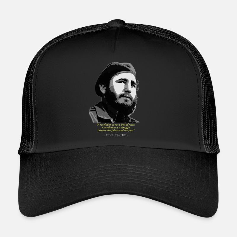 Fidel Castro Quote - Trucker Cap - black/black