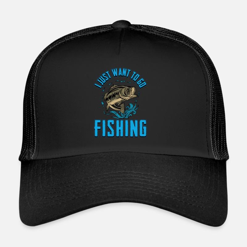 Pêche pêcheur pêche canne à pêche canne à pêche Casquette trucker 