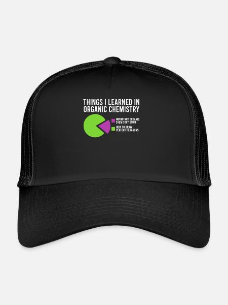 Cadeau de science chimiste chimiste - Casquette trucker  - noir/noir - Devant
