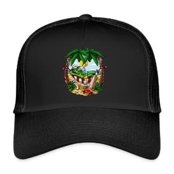 Alien Stoner Beach Party - Trucker Cap - black/black - Front