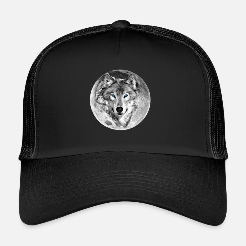 wolf - Trucker Cap - black/black
