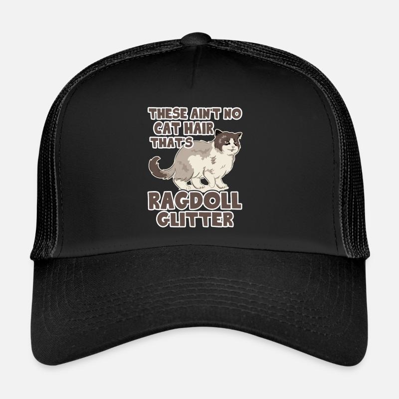 Dies ist kein Katzenhaar, das Ragdoll Glitter Tee ist - Trucker Cap - Schwarz/Schwarz