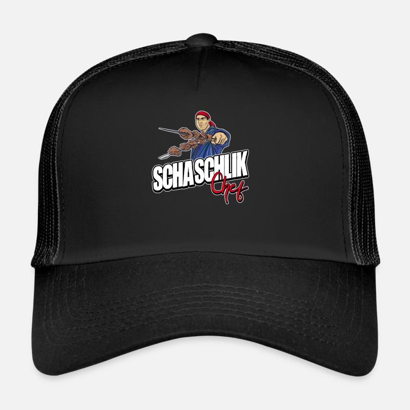 Schaschlik Fleisch Spieße Grillen BBQ Geschenkidee Trucker Cap