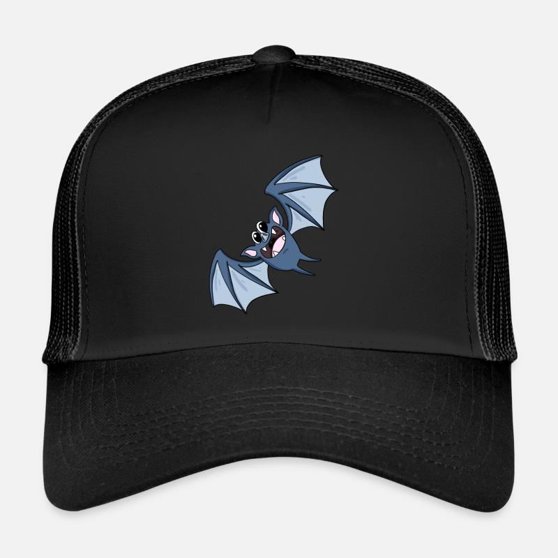 Fledermaus - Trucker Cap - Schwarz/Schwarz