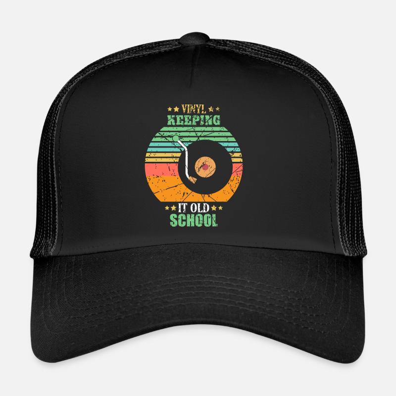 Platine vinyle DJ - Casquette trucker - noir/noir
