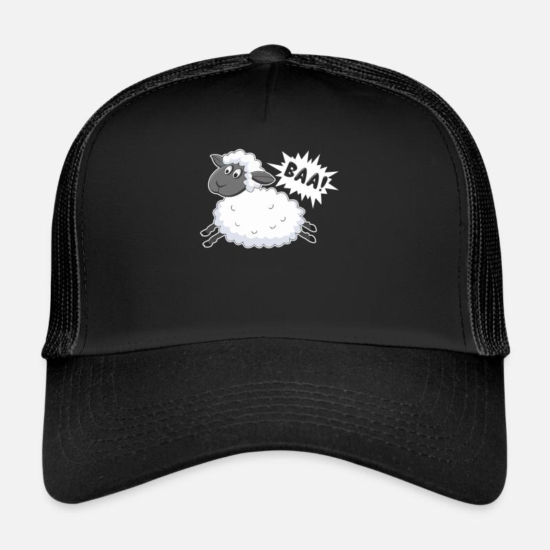 Sheep Baa Baaa Sheep - Trucker Cap - black/black