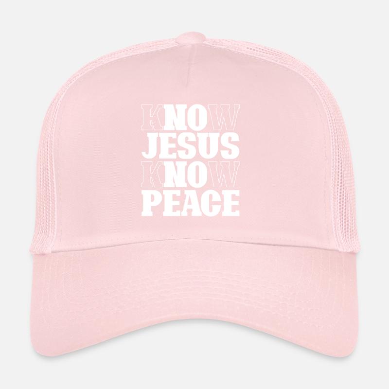 Know Jesus Know Peace - Glaube Gott Trucker Cap