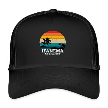 IPANEMA RIO DE JANEIRO - Trucker Cap - Schwarz/Schwarz - Vorne