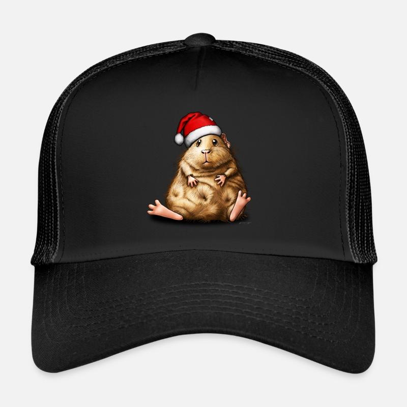 Cochon d'Inde avec Bonnet de Noel Casquette trucker 