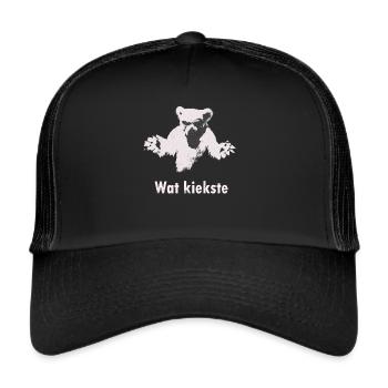 Berliner Bär Eisbär Wat KieksteBerlin Hauptstadt - Trucker Cap - Schwarz/Schwarz - Vorne