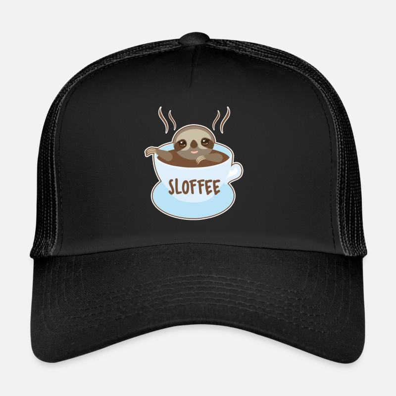 Faultier mit Kaffee Trucker Cap