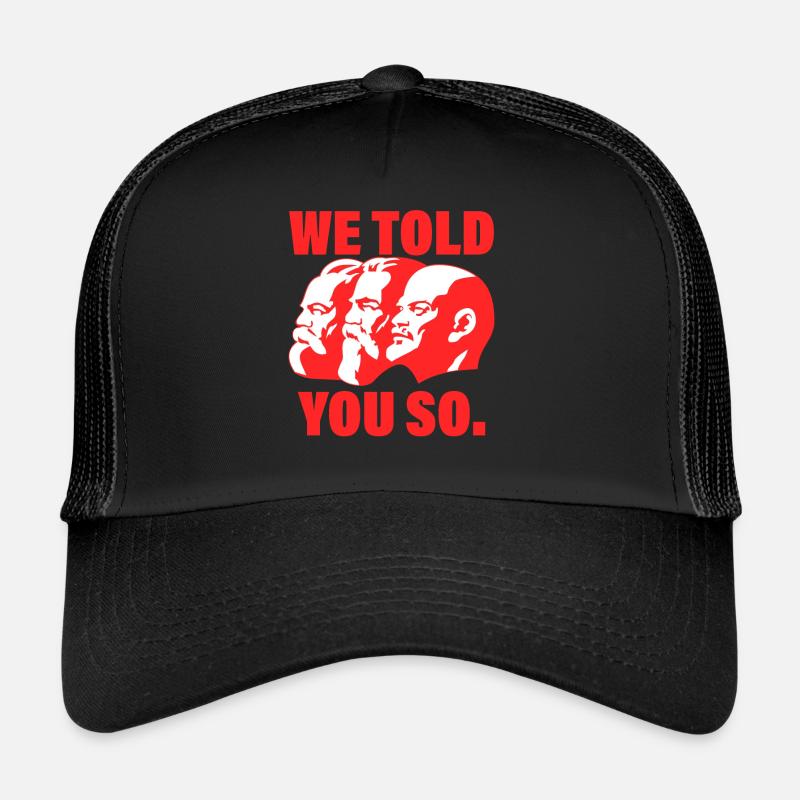 Marx, Engels und Lenin Kommunismus Spruch Trucker Cap