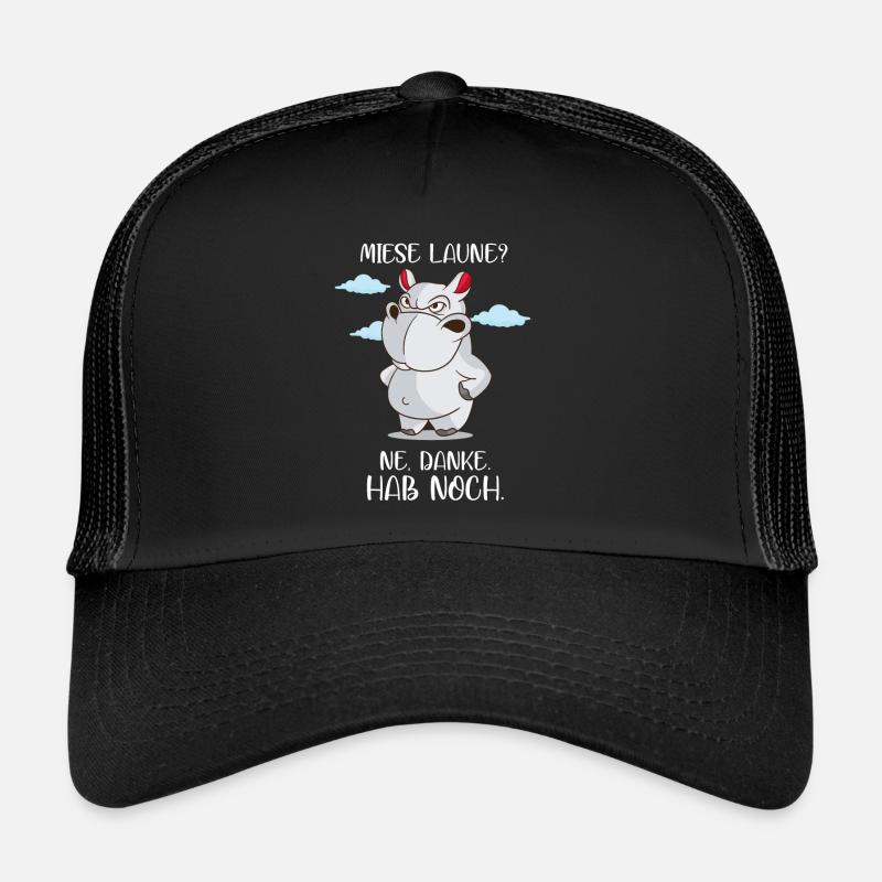 Meckerndes Nilpferd Miese Laune hab noch Nölpferd Trucker Cap