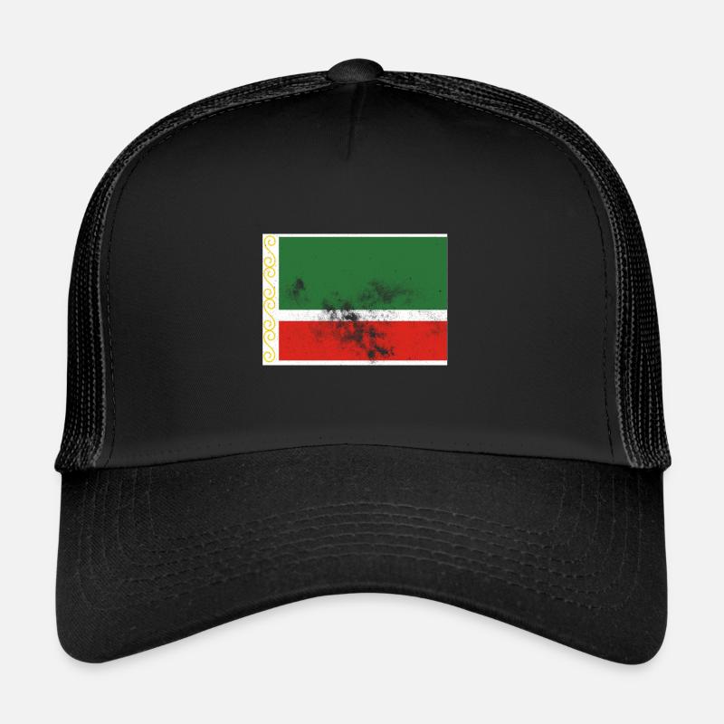 Chechnya Chechen Flag Vintage Effect Trucker Cap