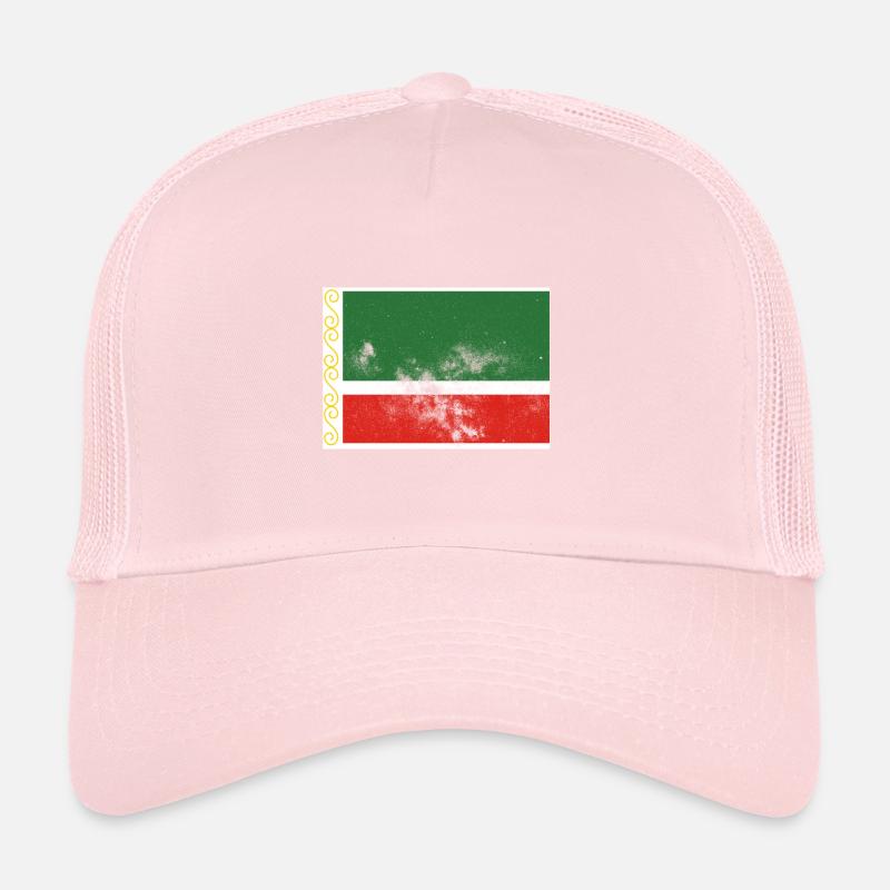 Chechnya Tschetschenische Flagge Vintage Effekt Trucker Cap