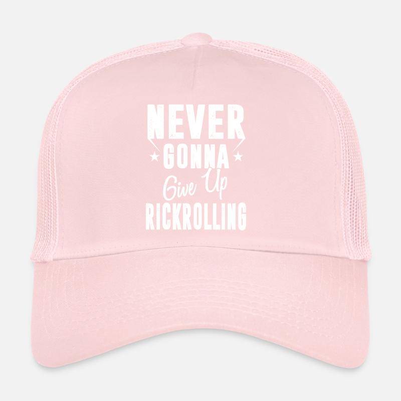 Niemals aufgeben Rickrolling Funny Rick Roll Trucker Cap