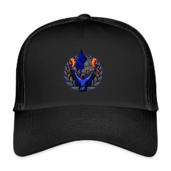 Football ultras - Casquette trucker  - noir/noir - Devant