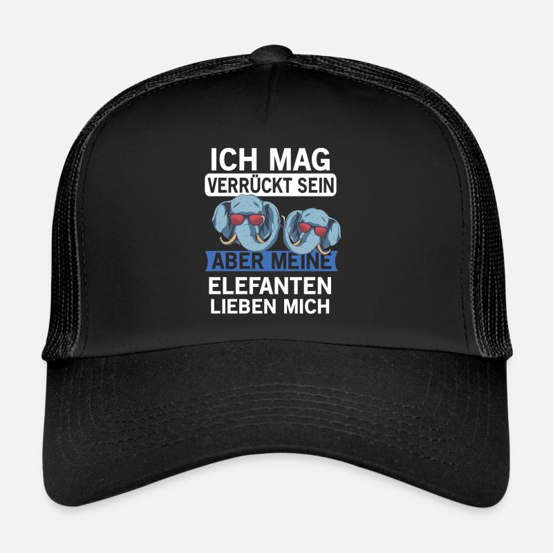 Elefanten Elefant - Trucker Cap - Schwarz/Schwarz
