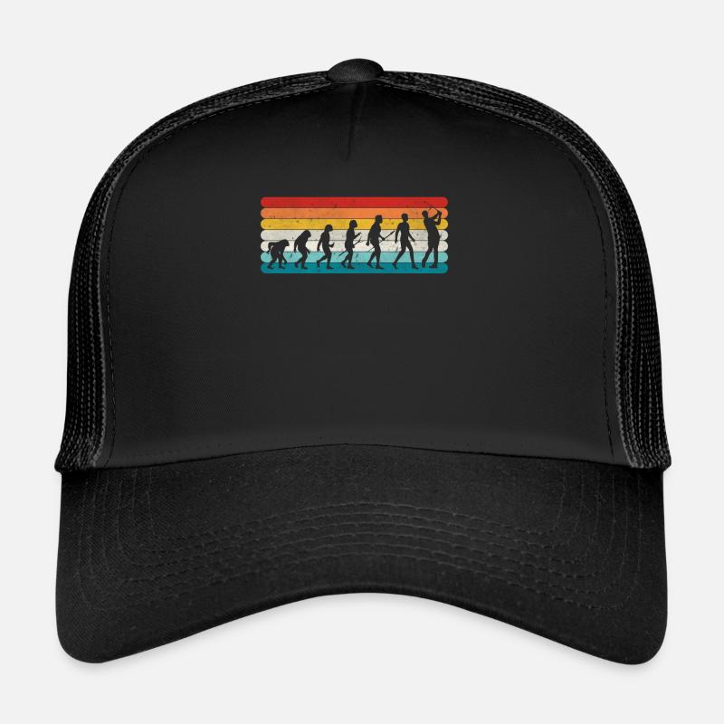 Retro Golf Evolution Vintage Golfers & Golf - Trucker Cap - black/black