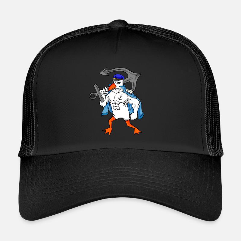 Mouette avec ancre Casquette trucker 