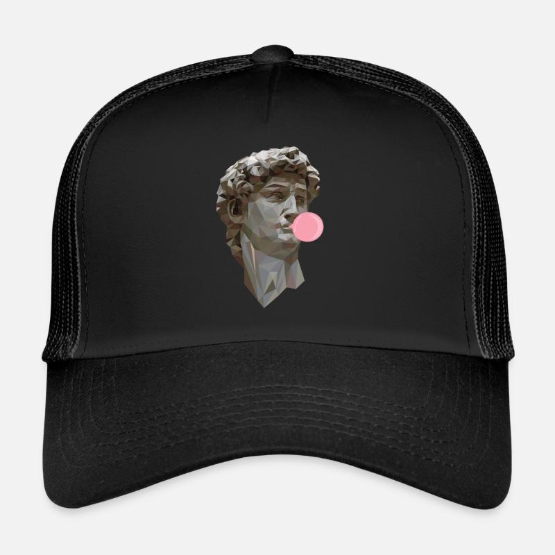 DAVID MICHELANGELO mit Kaugummi Statue Kunst Trucker Cap