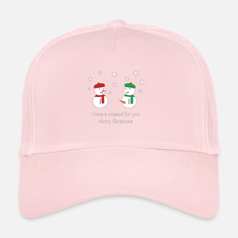 Perverted snowmen with Christmas greetings Trucker Cap