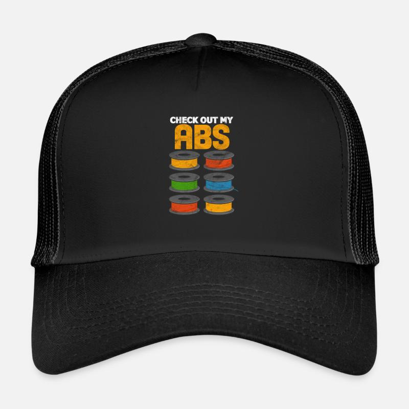 3d Drucker - Trucker Cap - Schwarz/Schwarz