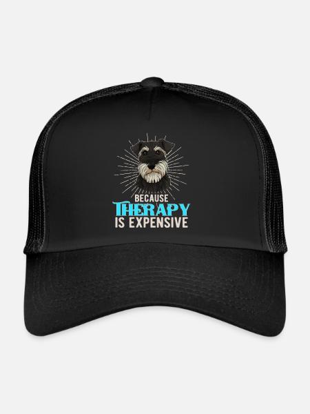 Cadeau de Schnauzer miniature - Casquette trucker  - noir/noir - Devant