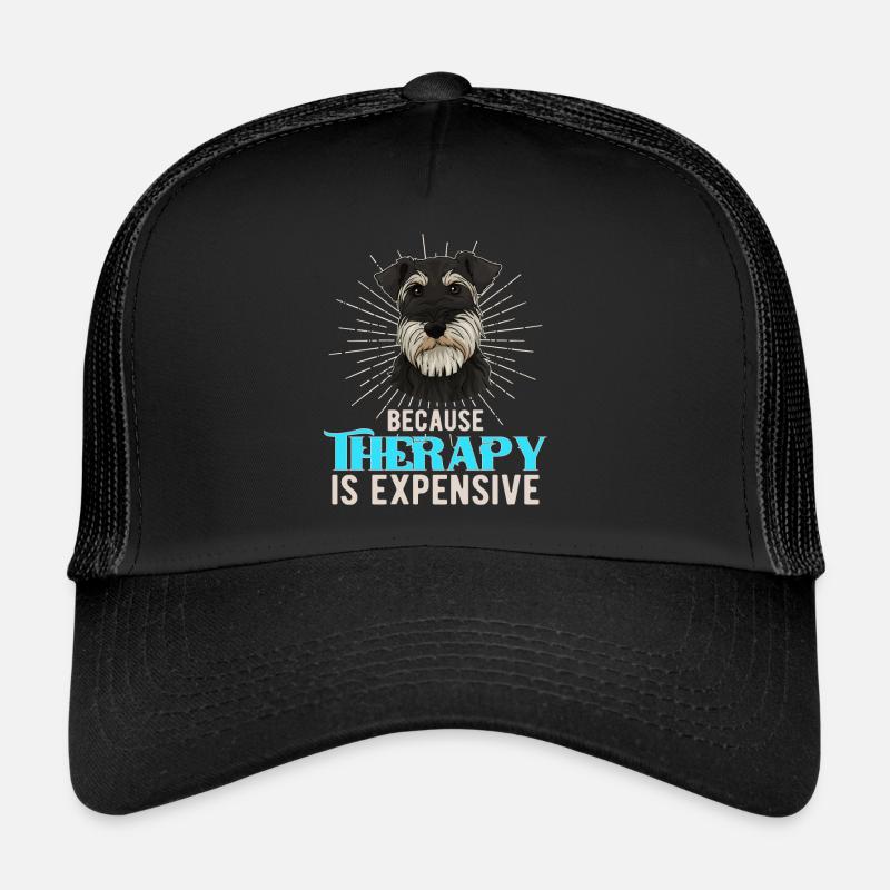 Miniature Schnauzer Gift - Trucker Cap - black/black