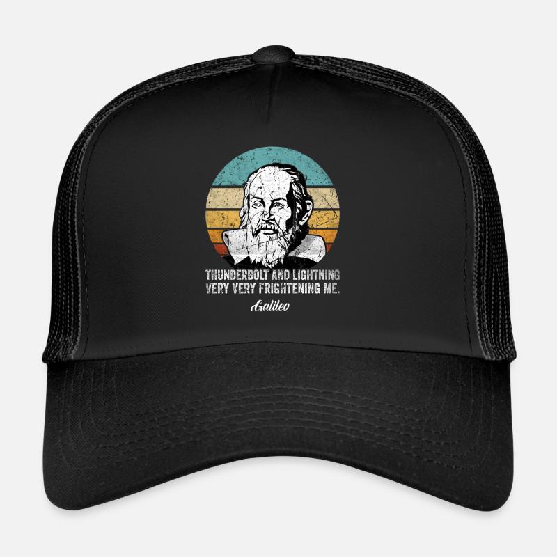 Thunderbolt lightning Galileo Philosoph Physik - Trucker Cap - Schwarz/Schwarz