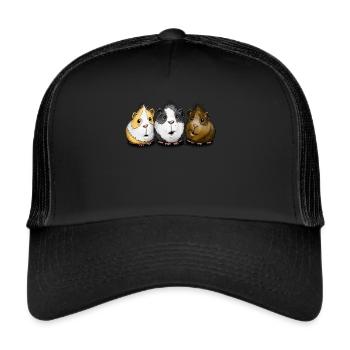 Three guinea pigs - Trucker Cap - black/black - Front