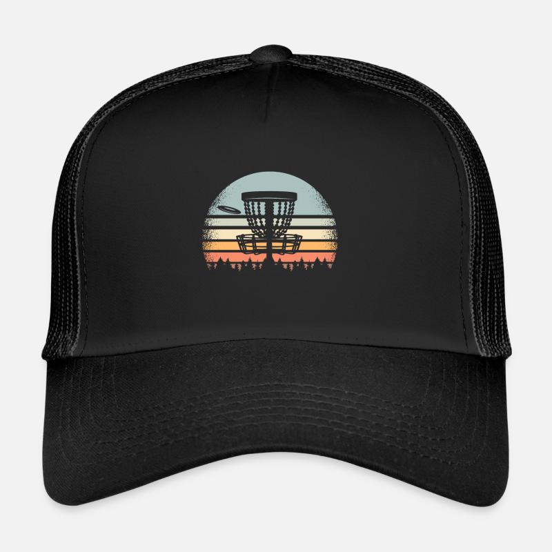 Disc Golf Retro - Casquette trucker  - noir/noir